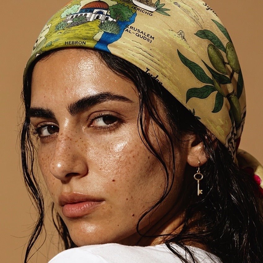 Map of Palestine ๐ maxi silk scarf - ANZ