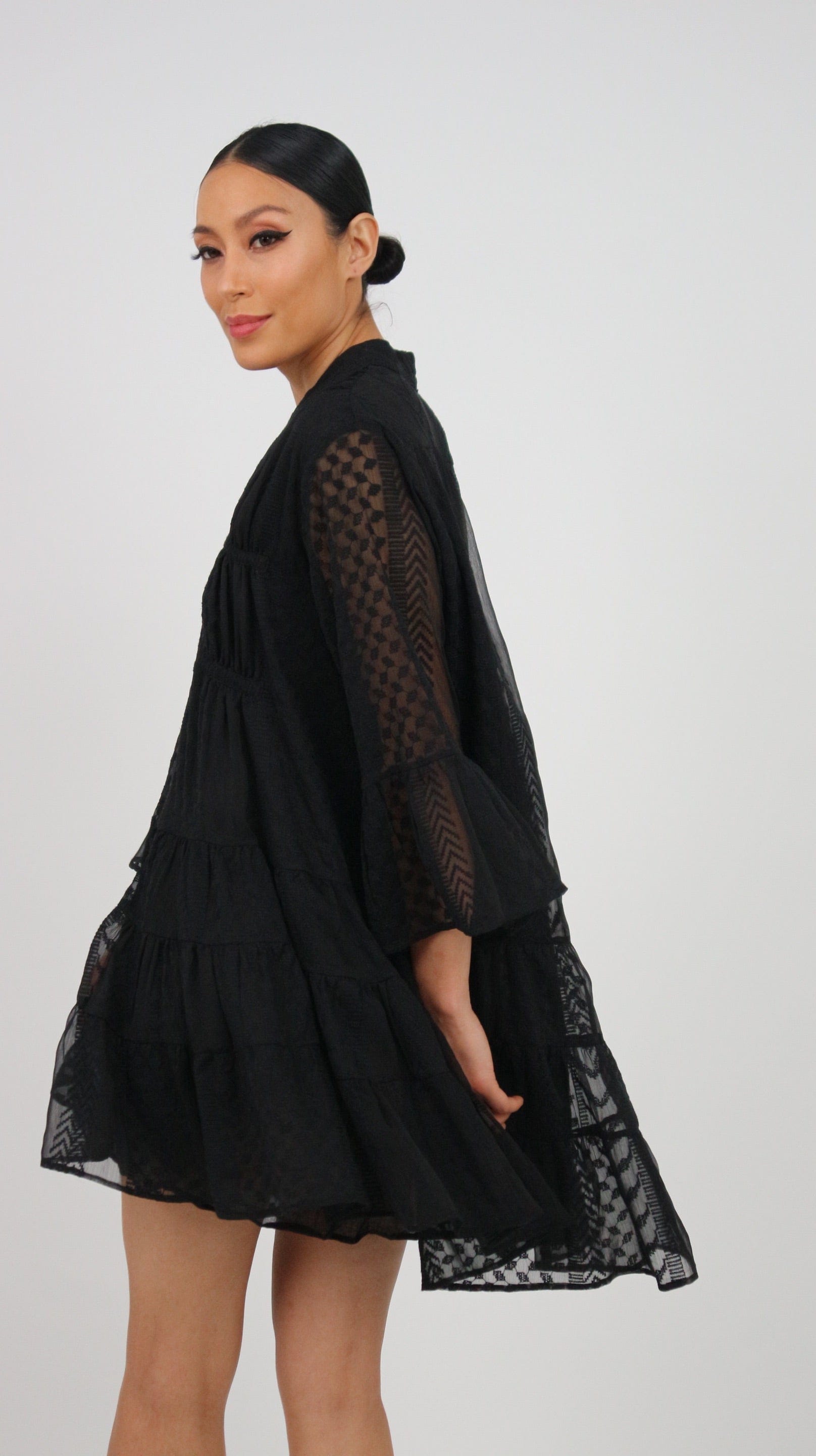 KEFFIYEH DOLLS DRESS / BLACK