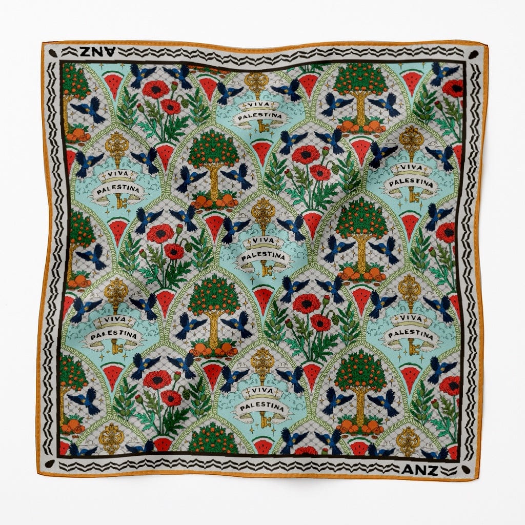 Viva Palestinaš large silk scarf