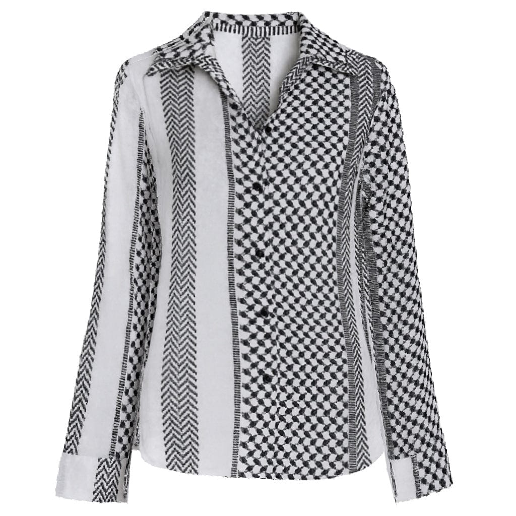 KEFFIYEH TEXTURED SHIRT / BW