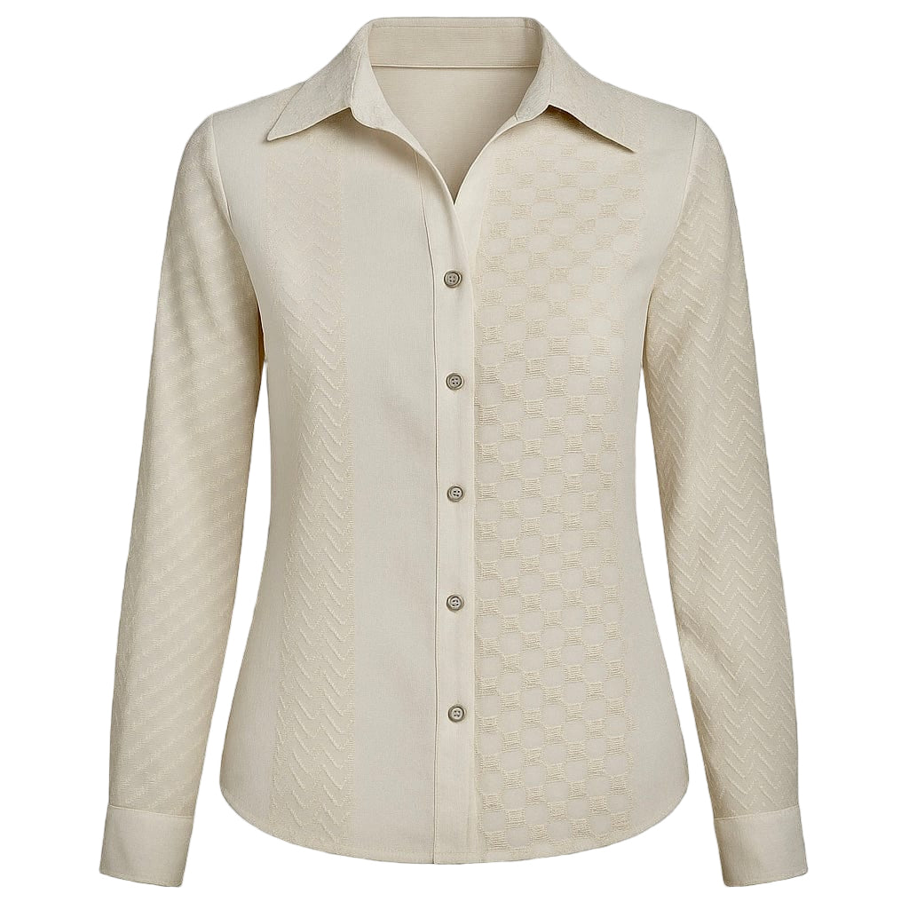 KEFFIYEH TEXTURED SHIRT / CREAM