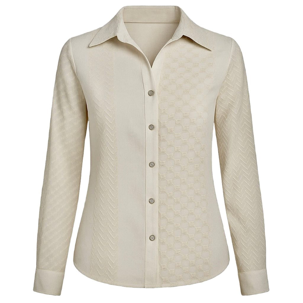KEFFIYEH TEXTURED SHIRT / CREAM - ANZ