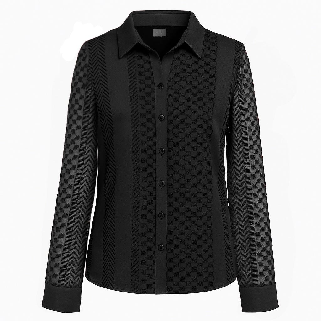 KEFFIYEH TEXTURED SHIRT / BLACK