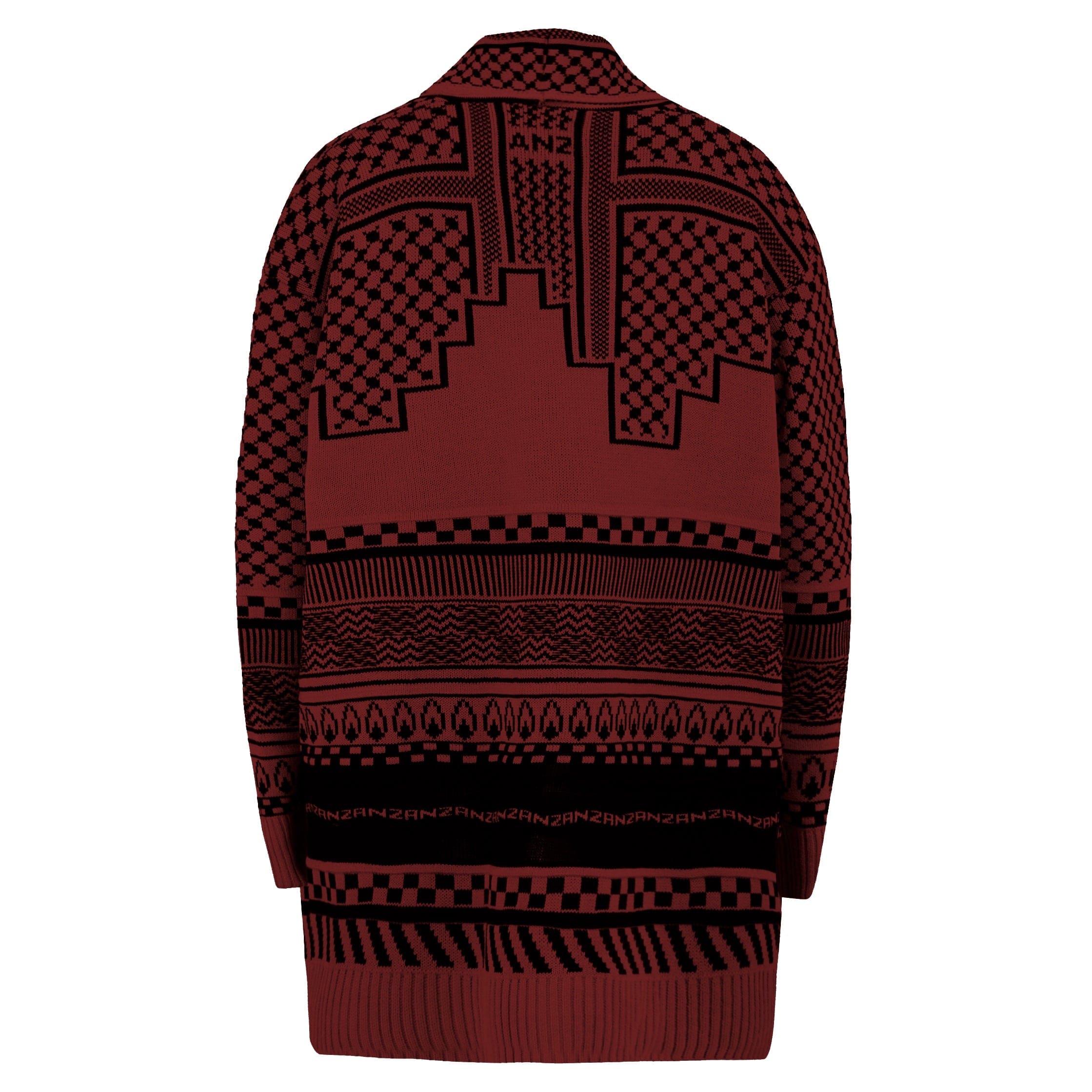 RETRO BURGUNDY CARDIGAN