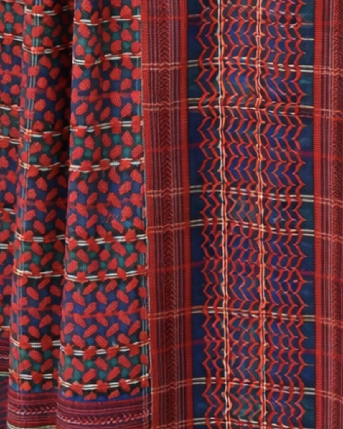 Keffiyeh Embroidered Tartan Mini skirt