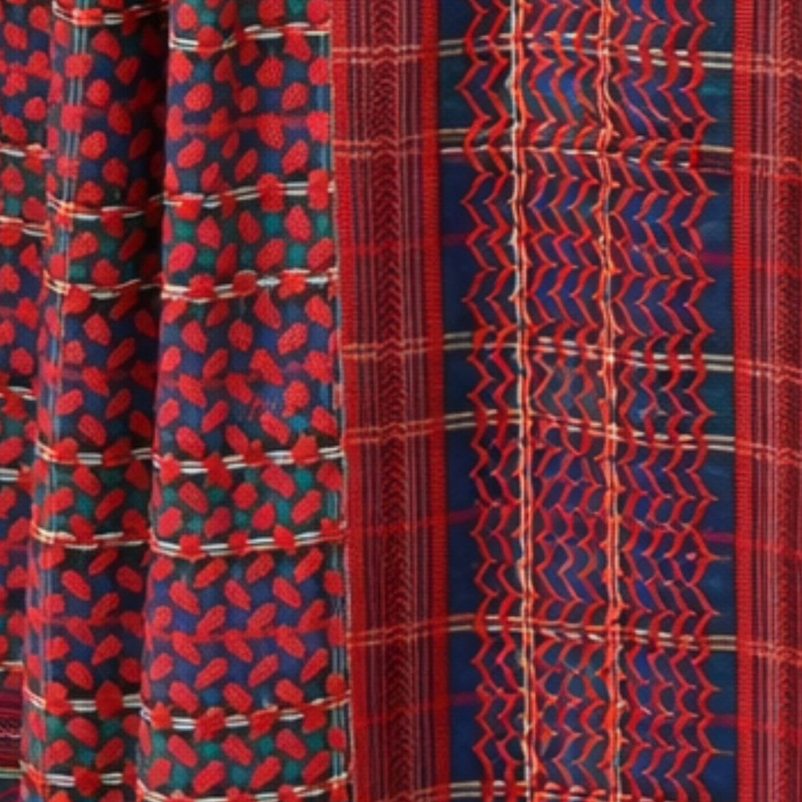 Keffiyeh Embroidered Tartan Mini skirt