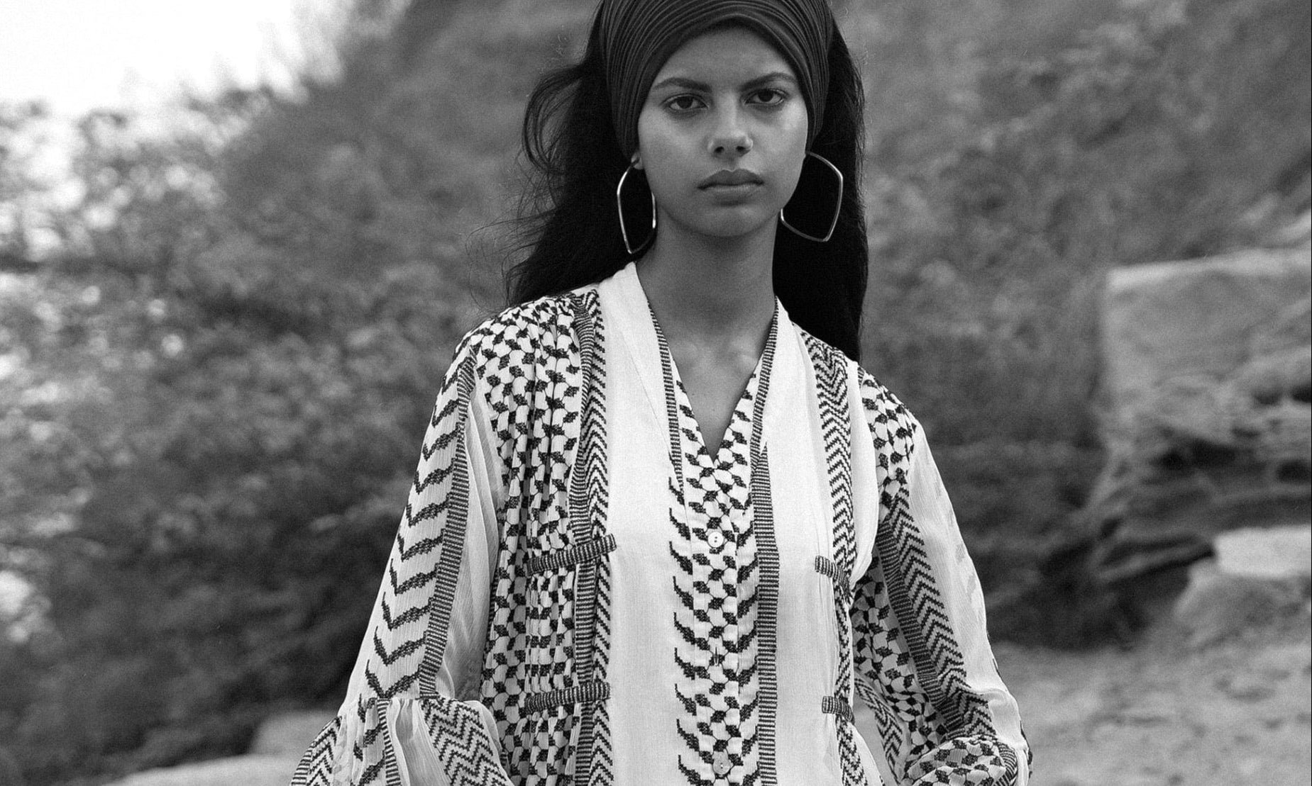 KEFFIYEH DOLLS DRESS / BW