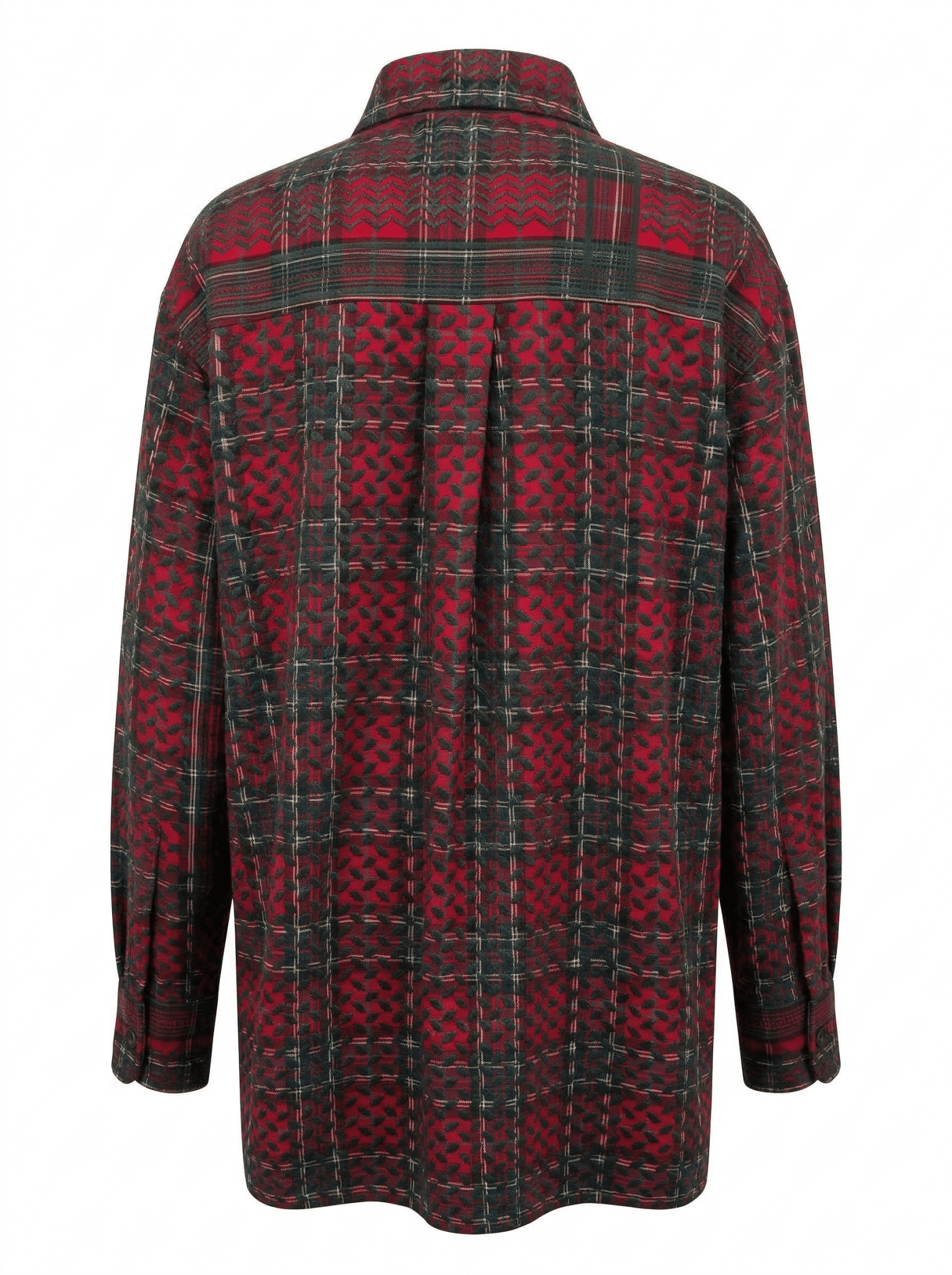 Keffiyeh Embroidered Tartan Oversized shirt - ANZ