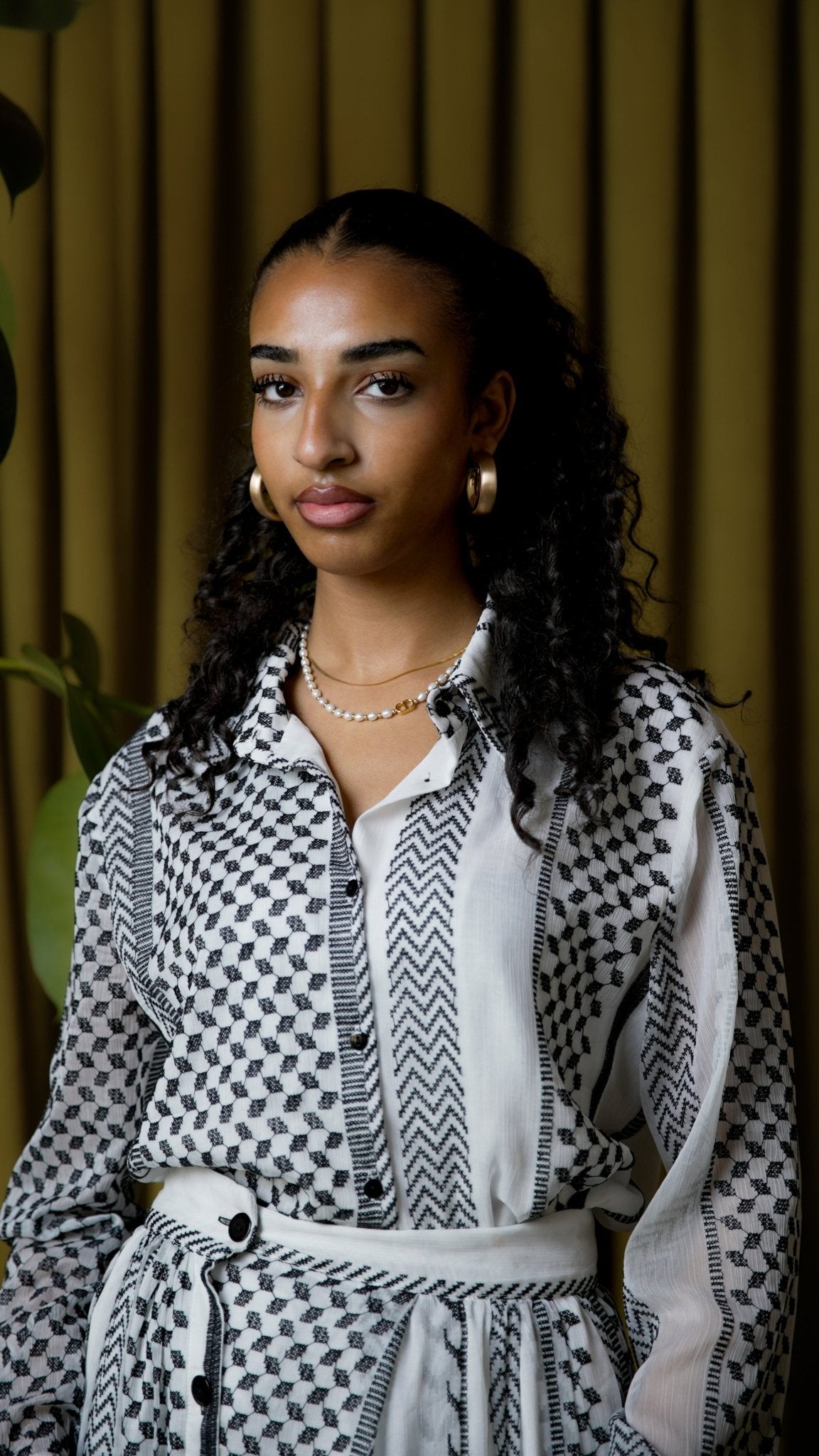 KEFFIYEH TEXTURED SHIRT / BW - ANZ