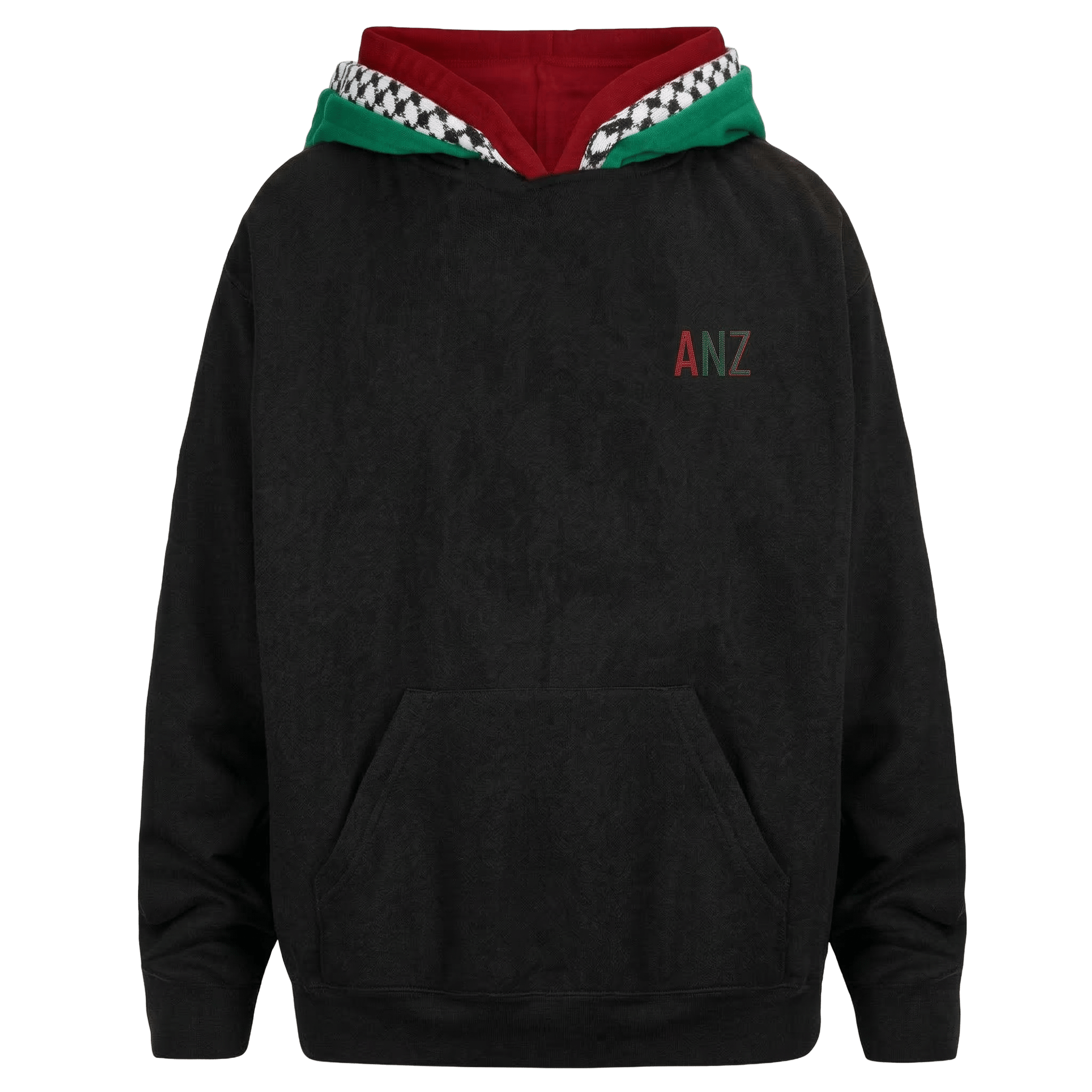 3 HOOD HOODIE FLAG RED WHITE GREEN - ANZ