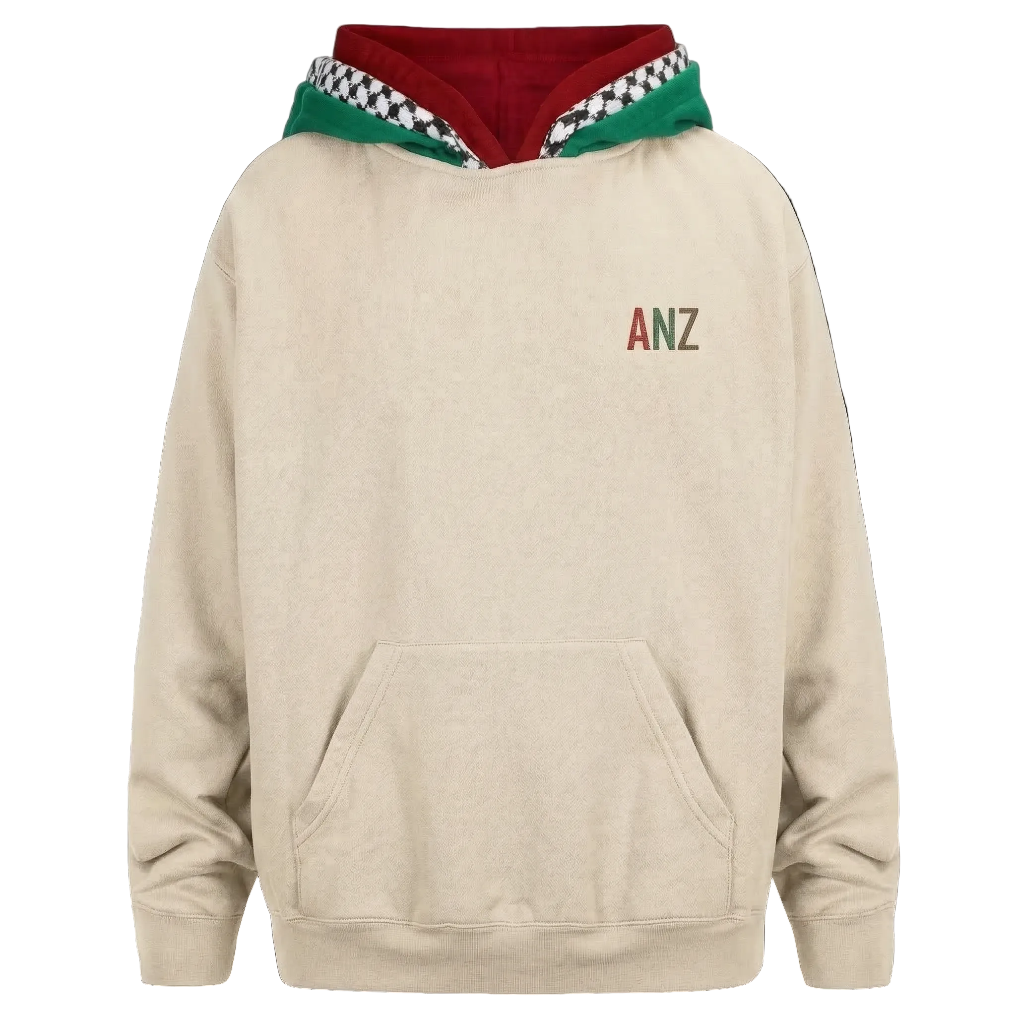 3 HOOD HOODIE FLAG RED WHITE GREEN / SOFT BEIGE/ PRE ORDER 15/04/26