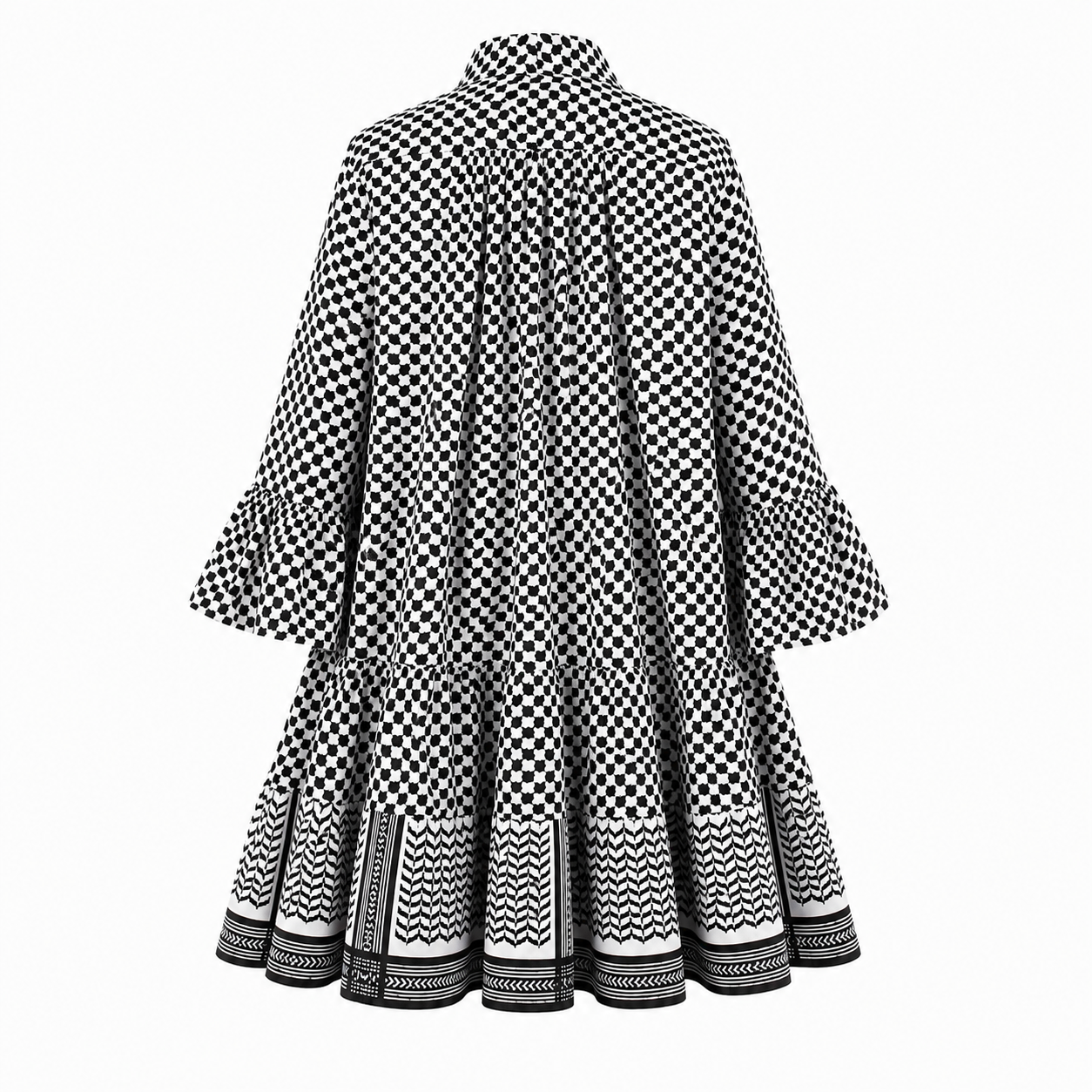 KEFFIYEH DOLLS DRESS / BW / PRE ORDER 15/07/26