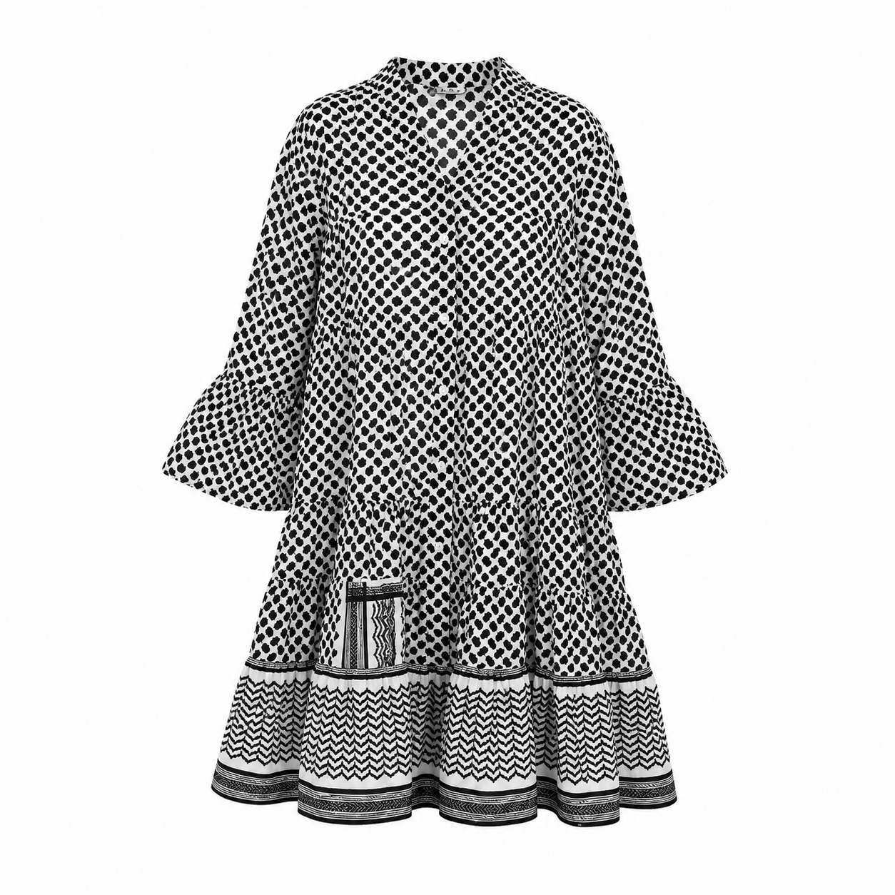 KEFFIYEH DOLLS DRESS / BW / PRE ORDER 15/07/26 - ANZ