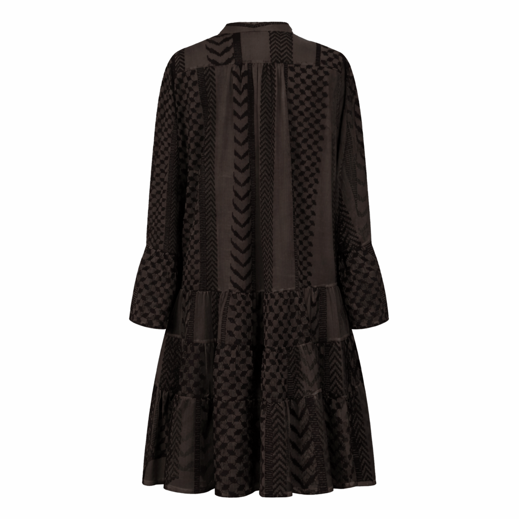 KEFFIYEH DOLLS DRESS / Chocolate brown