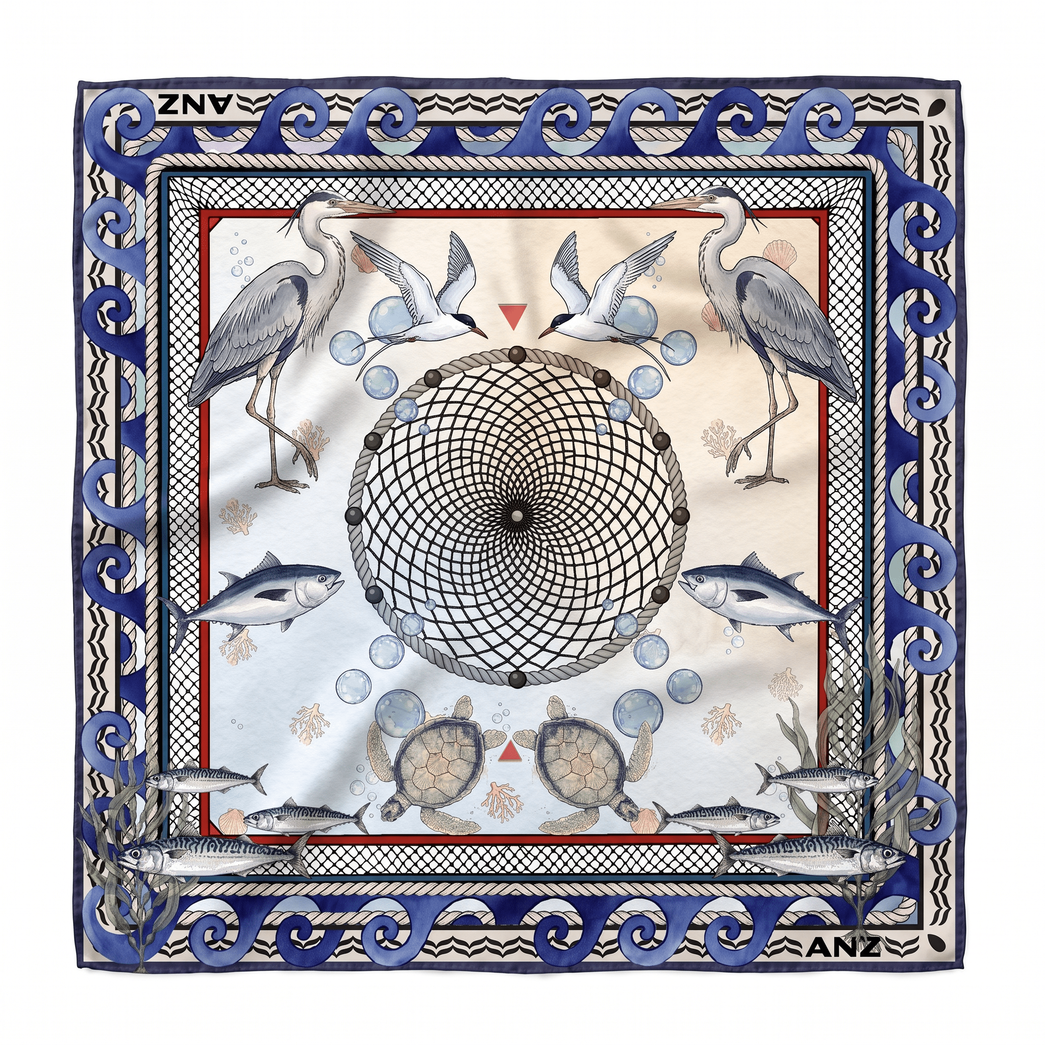 Catch and Return large silk scarf / PRE-ORDER 31/08/26 - ANZ