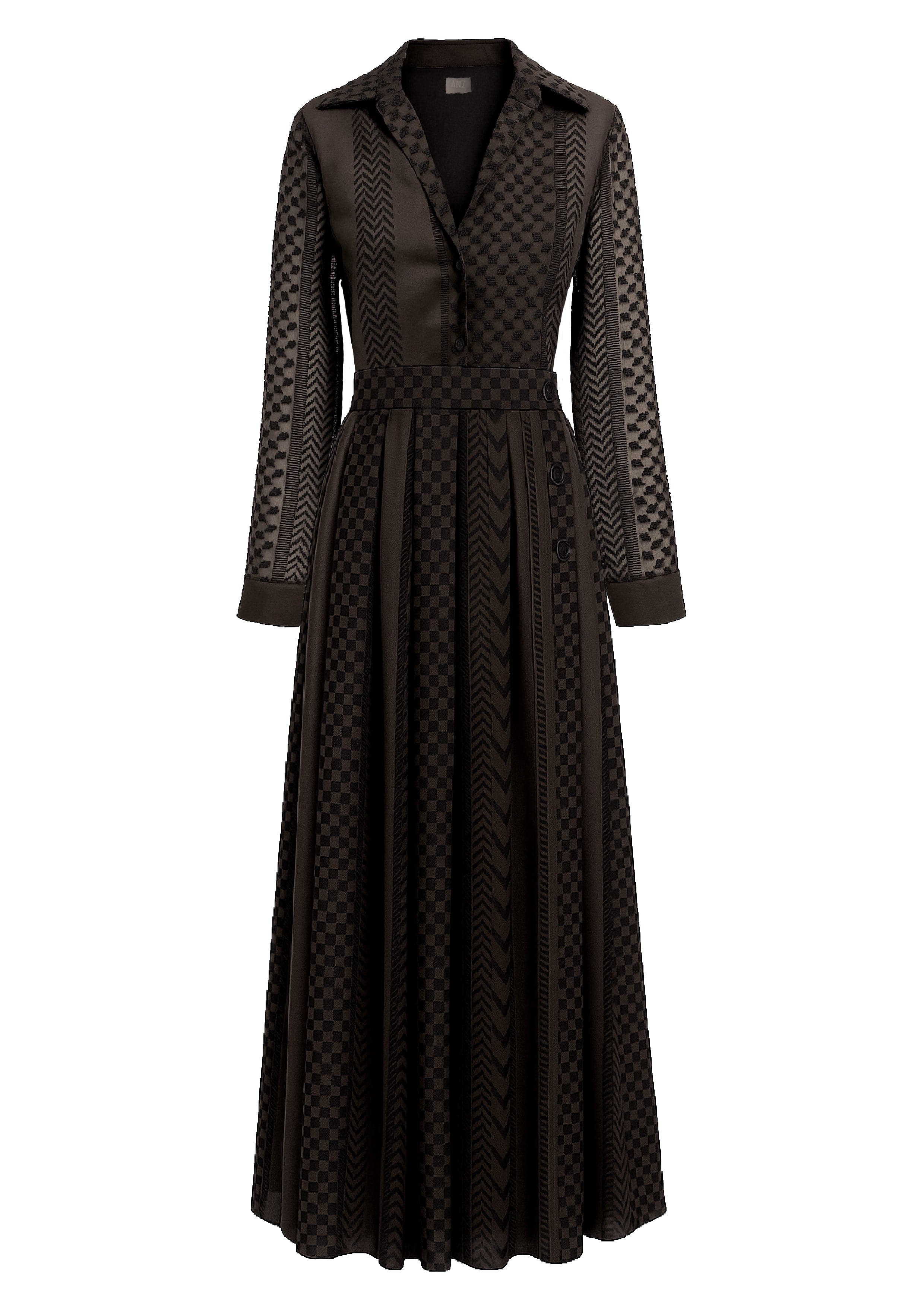 KEFFIYEH TEXTURED SHIRT / BLACK