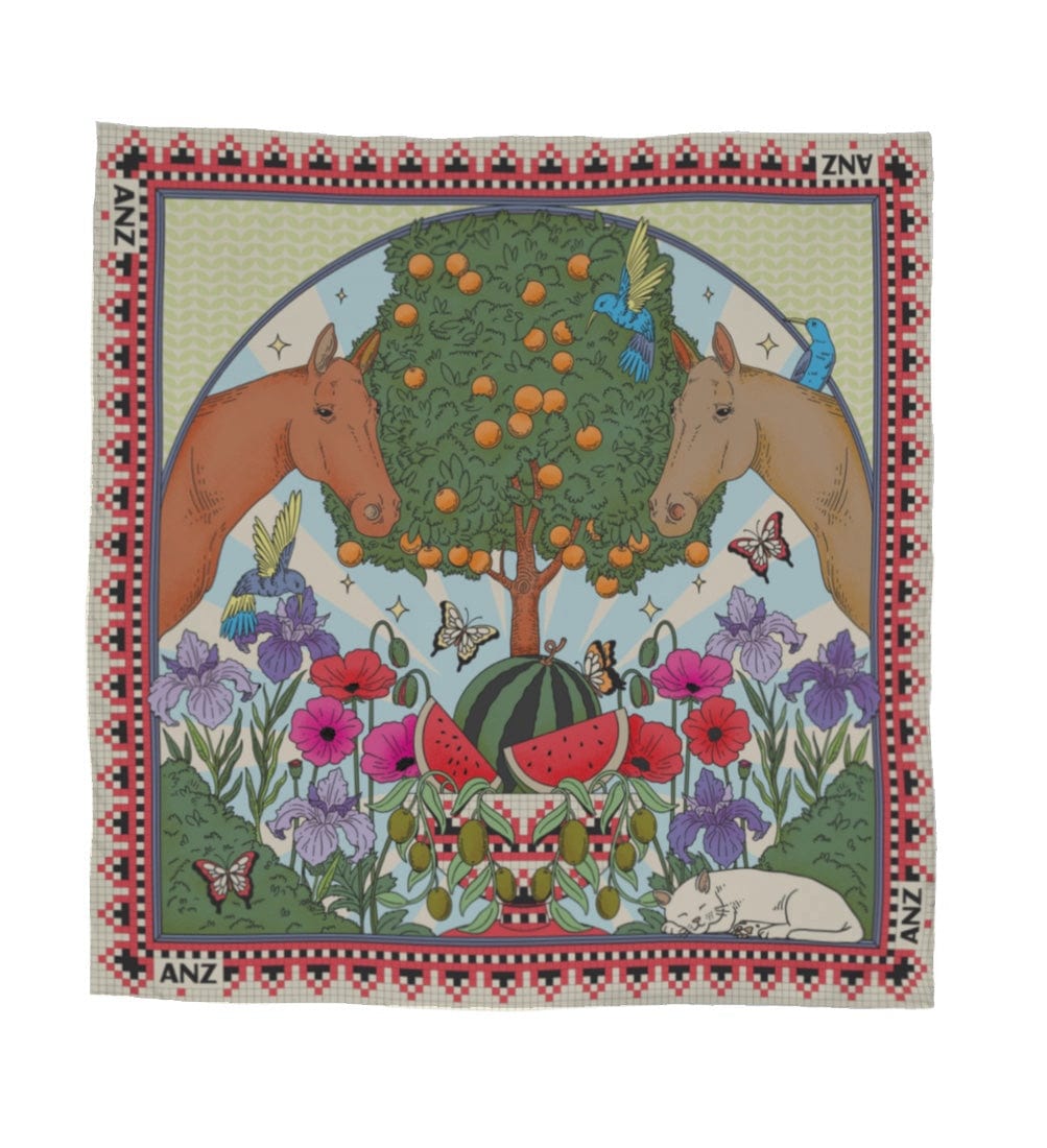 The Garden of Palestine silk scarf