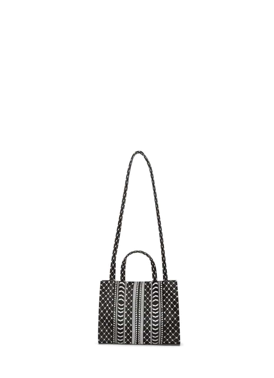 KEFFIYEH LEATHER  MINI TOTE BAG