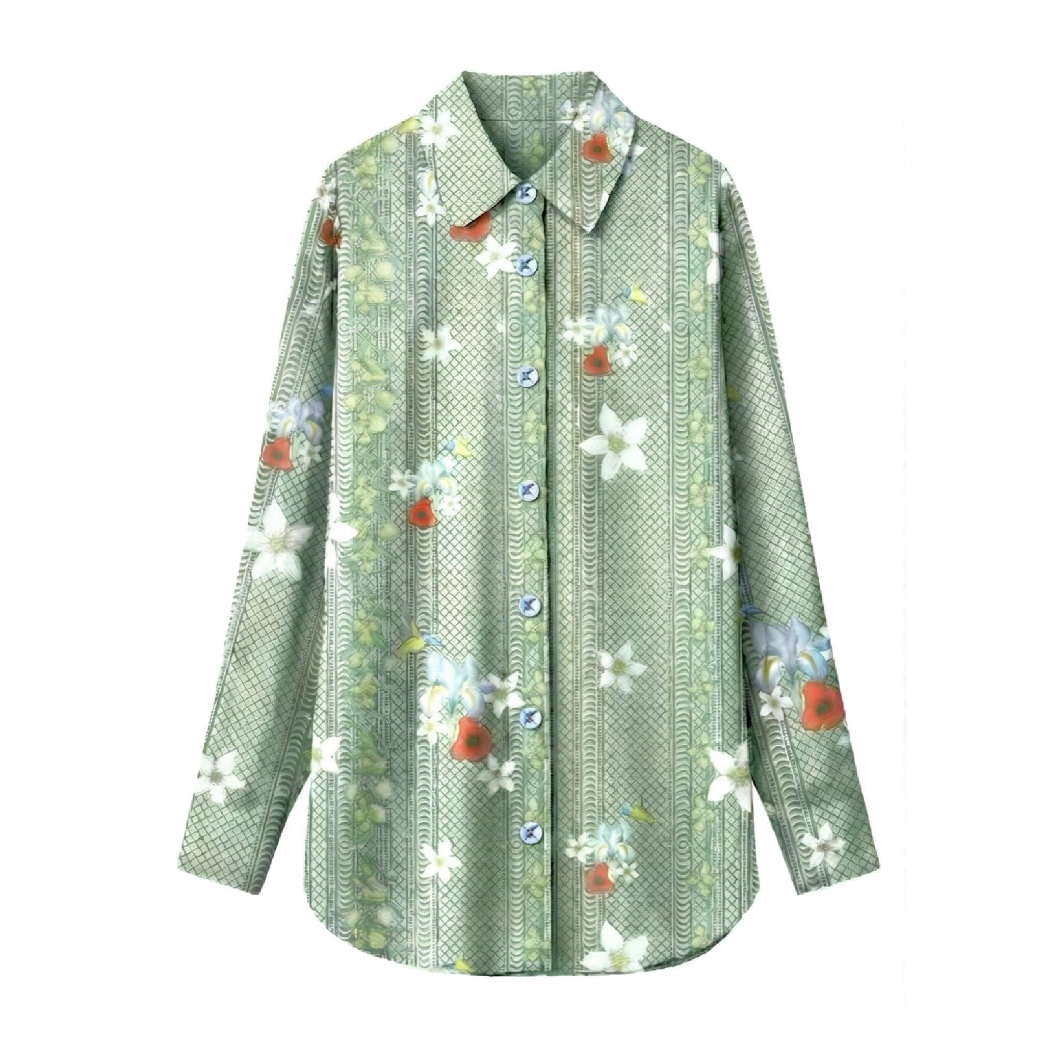 I LOVE YOU 🍉 LONG LENGTH SHIRT GREEN