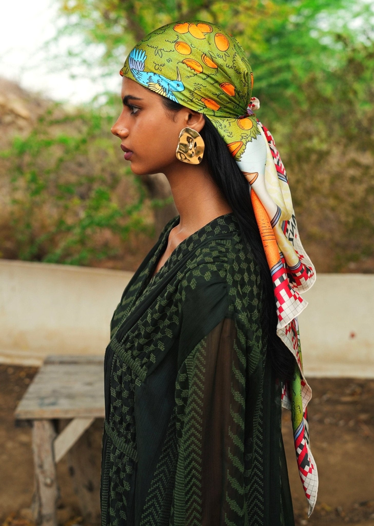 The Garden of Palestine silk scarf - ANZ