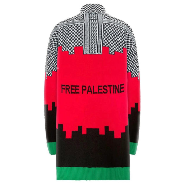 Free Palestine Cardigan / RED/ PREORDER DELIVERY DECEMBER 8TH 2023