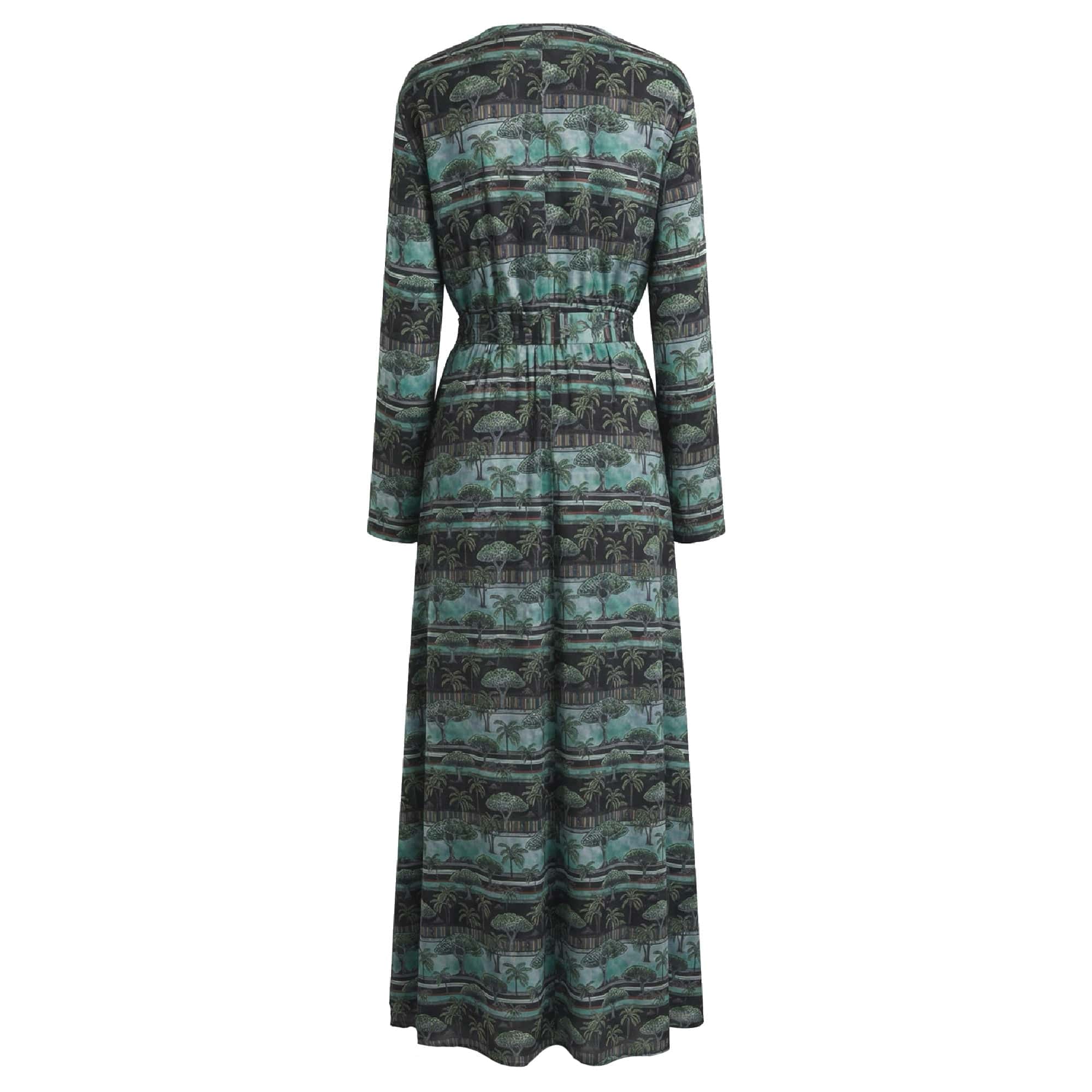 SOCOTRA 2 TIE UP KAFTAN MAXI GREEN