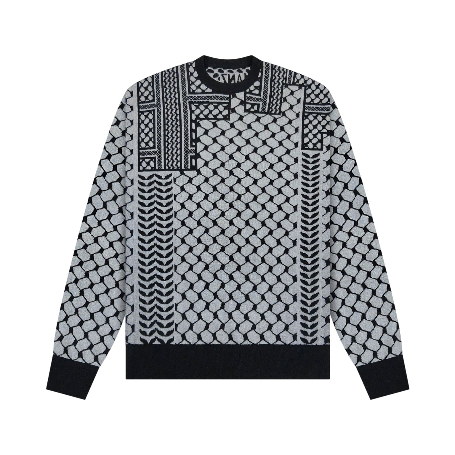 REFELCTIVE 3M KEFFIYEH SWEATER