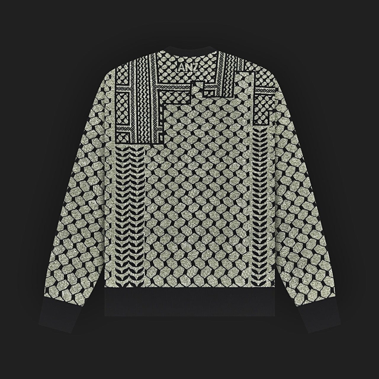 REFELCTIVE 3M KEFFIYEH SWEATER