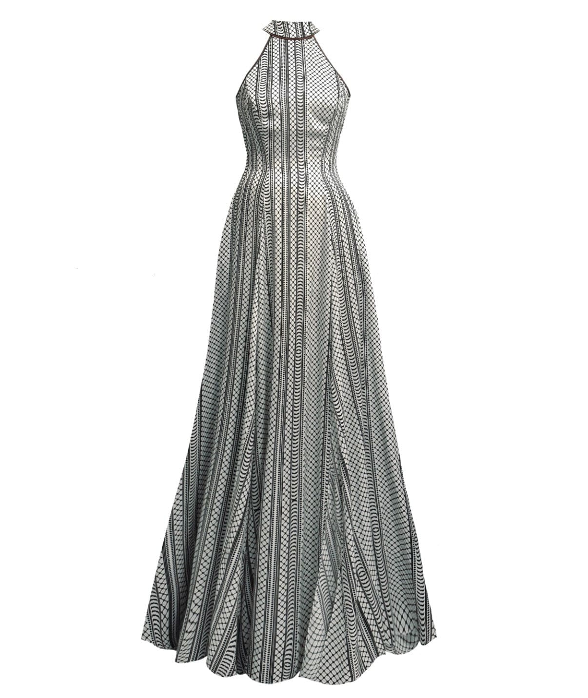 KEFFIYEH HALTER NECK DRESS