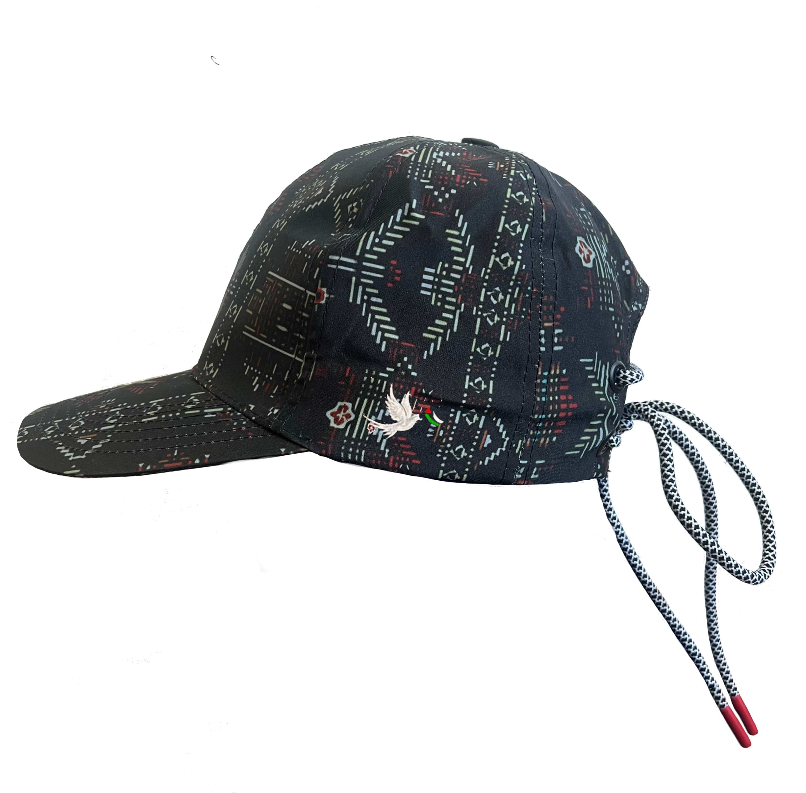 Tatreez Lace tie back cap