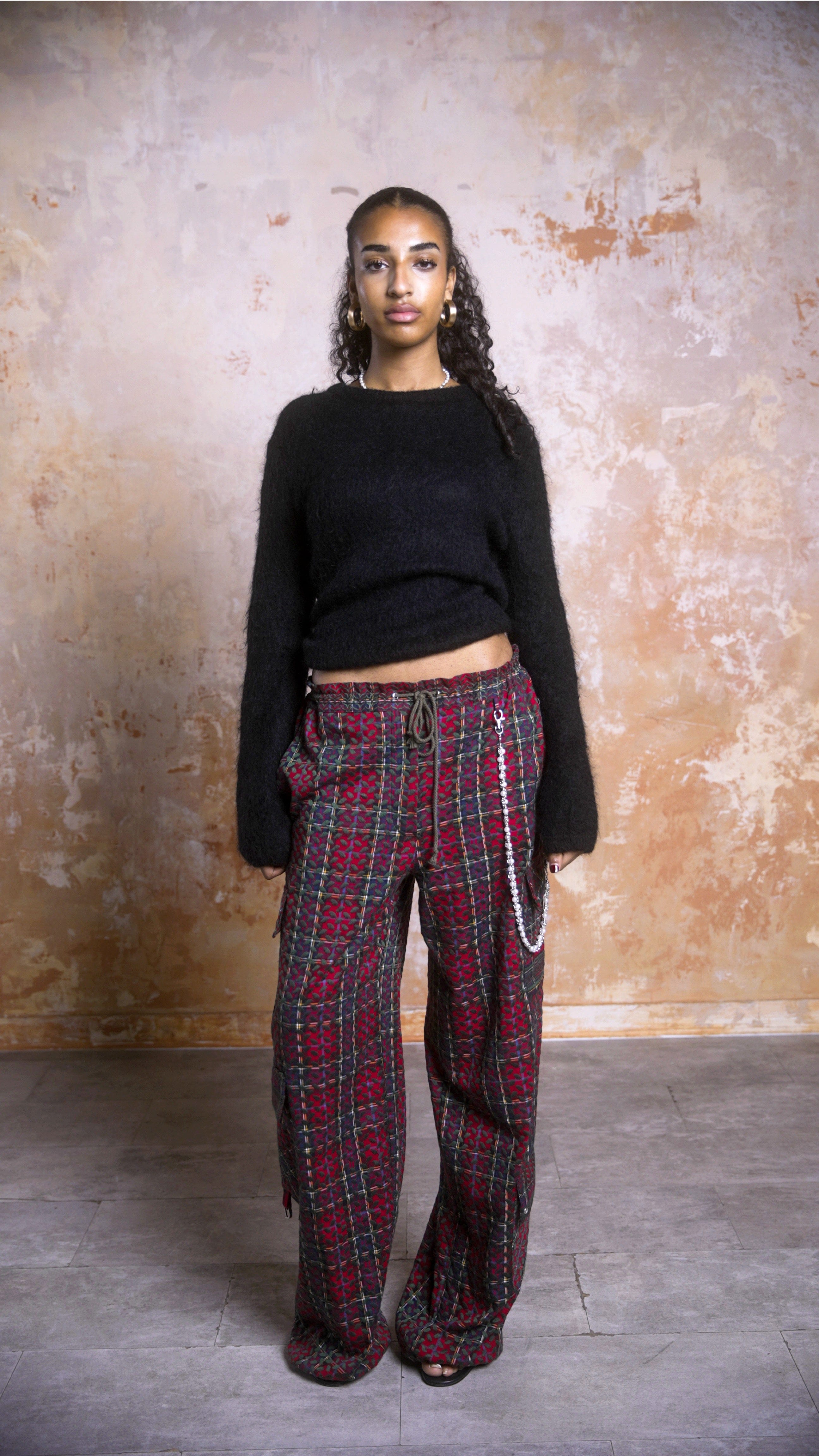 Keffiyeh Embroidered Unisex Cargo Trousers