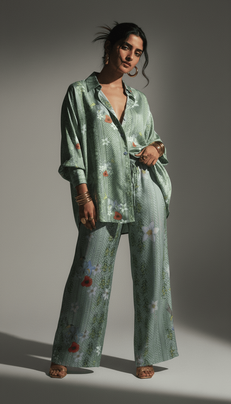 I LOVE YOU 🍉 FLARED PANTS GREEN