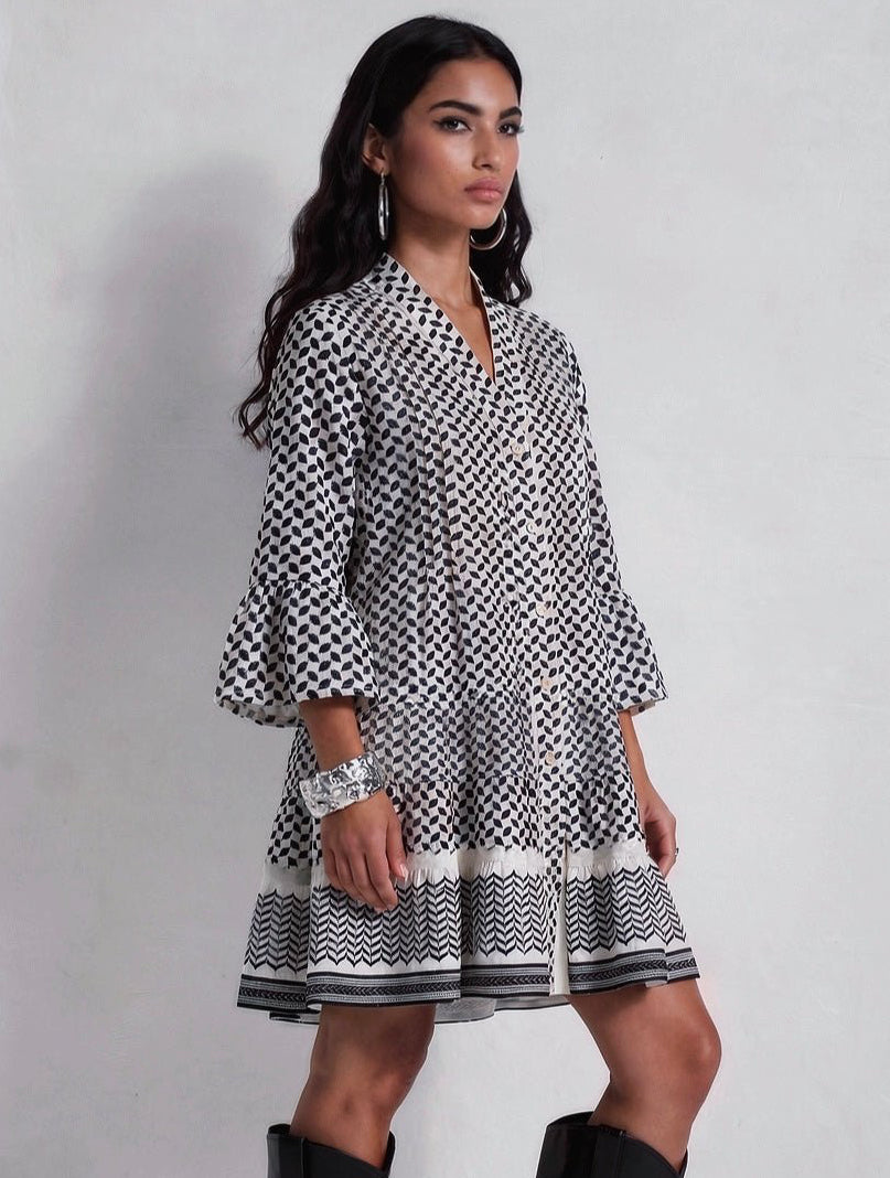 KEFFIYEH DOLLS DRESS / BW - ANZ