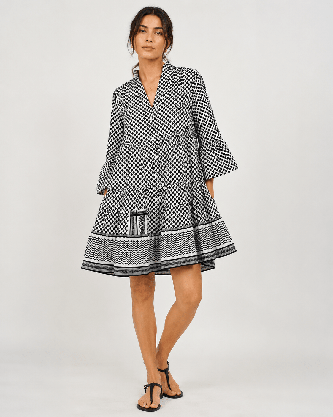 KEFFIYEH DOLLS DRESS / BW / PRE ORDER 15/07/26 - ANZ
