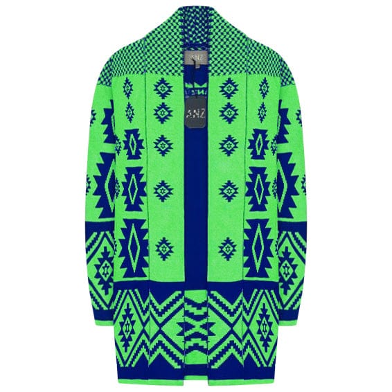 MUSH CARDIGAN / LIME BLUE