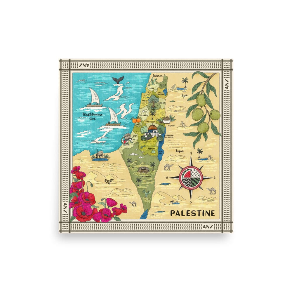 ANZ Map of Palestine Poster