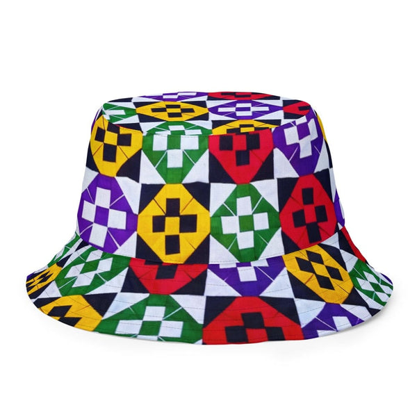 AnZ Mad Ethnic Reversible bucket hat