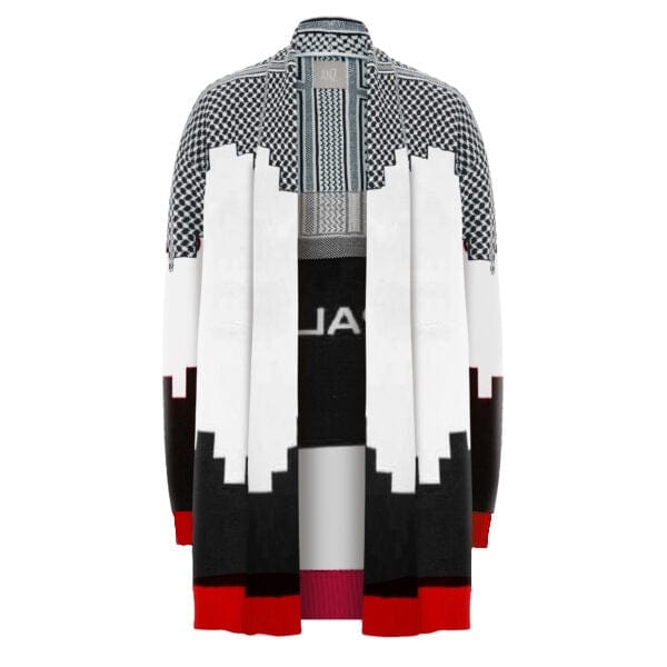 Free Palestine Cardigan / White